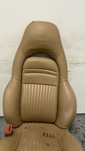 Load image into Gallery viewer, 97 04 Chevrolet Corvette C5 Seats Tan Leather Driver Passenger GM Power
