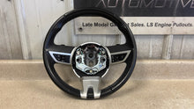 Load image into Gallery viewer, 10 11 Chevrolet Camaro SS Leather Steering Wheel GM Black Stone Stitching 43K
