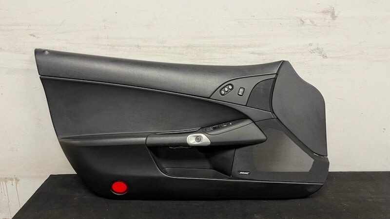 05 13 Corvette C6 Z06 Driver Interior Door Trim Panel Black Left OEM GM LH