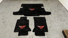 Load image into Gallery viewer, 97 04 Corvette C5 Lloyd Mats Rear Trunk Front Right Left Mat Black Logo GM
