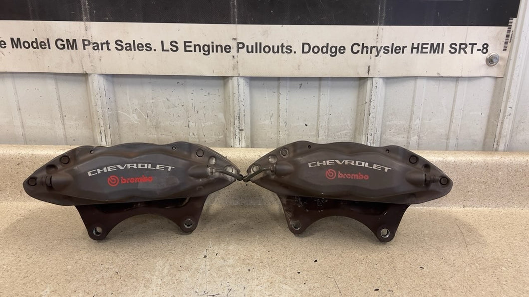 2010 2015 Camaro SS Front Driver Passenger Brembo Brake Calipers Pair OEM