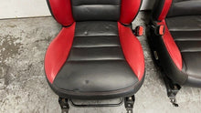 Load image into Gallery viewer, 06 12 Corvette Z06 Leather Black Red Front Driver Passenger Seats Heated Pair
