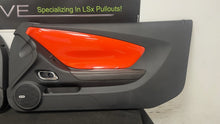 Load image into Gallery viewer, 10 15 Camaro SS Interior Right Left Door Panel Pair OEM Orange Panels 32K Miles
