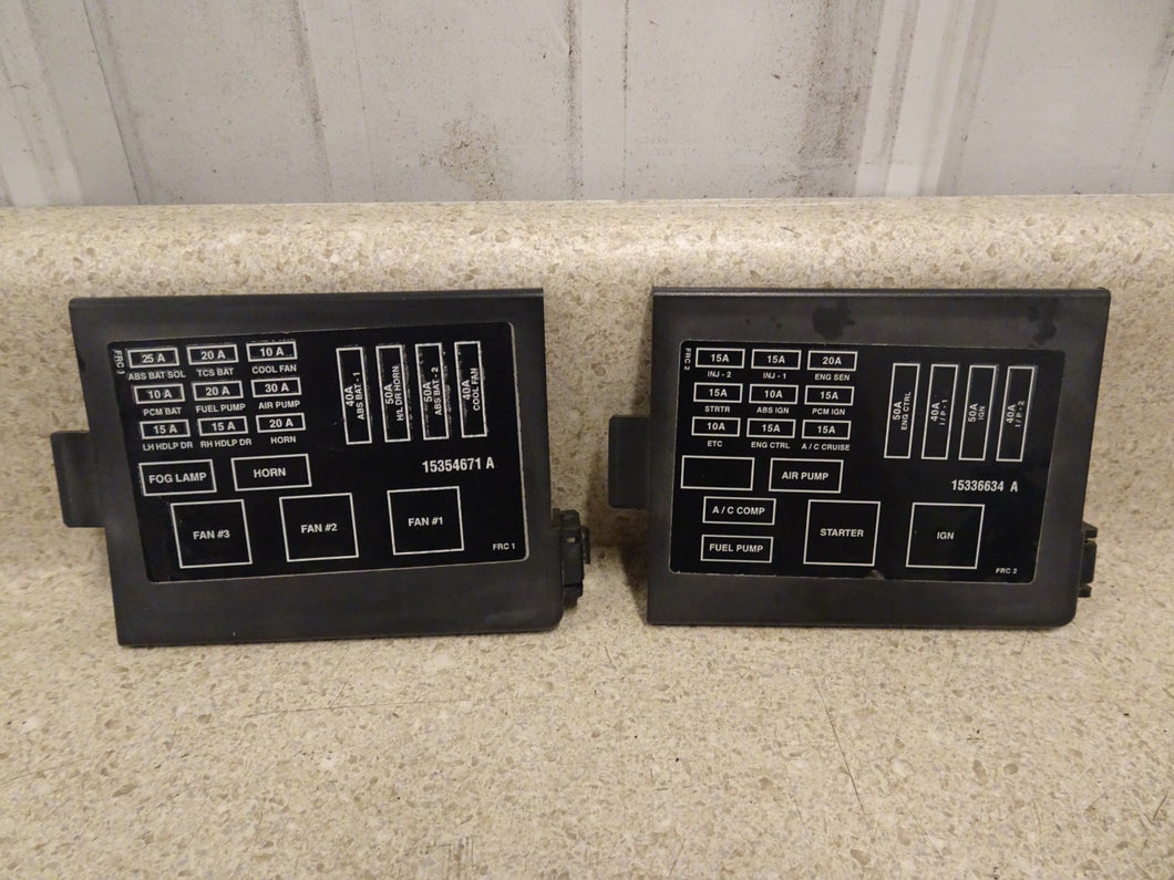 1998 2002 Pontiac Firebird Trans AM Camaro SS Fuse Box Panel Cover OEM 2 Pair GM