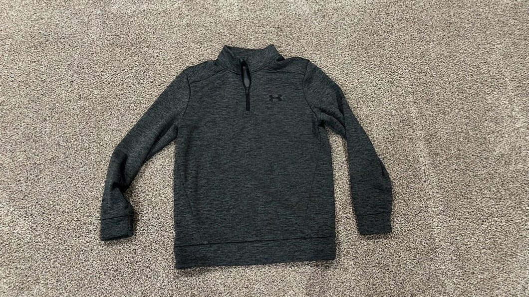 Men's Small Under Armour 1/4 Zip Up Pullover Fleece Twist Gray 1373359 SM NICE!