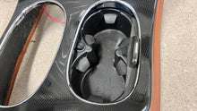 Load image into Gallery viewer, 05 13 C6 Corvette Custom Leather Center Console Lid Radio Trim Boot Black Brown
