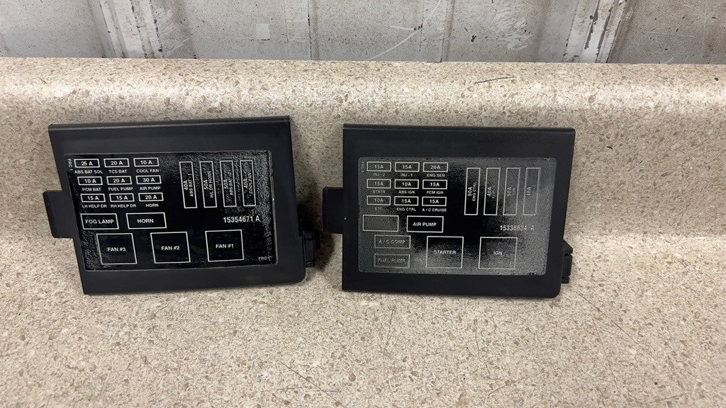 1998 2002 Pontiac Firebird Trans AM Camaro SS Fuse Box Panel Cover OEM 2 Pair GM