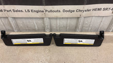 Load image into Gallery viewer, 10 15 Camaro SS Driver Passenger Side Sun Visors Left Right Visor Black Pair 35K
