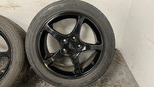 Load image into Gallery viewer, 00 02 C5 Corvette Factory 17&#39;&#39; 18&#39;&#39; Black Wheels Tires 9593799 GM 18x9.5 17x8.5
