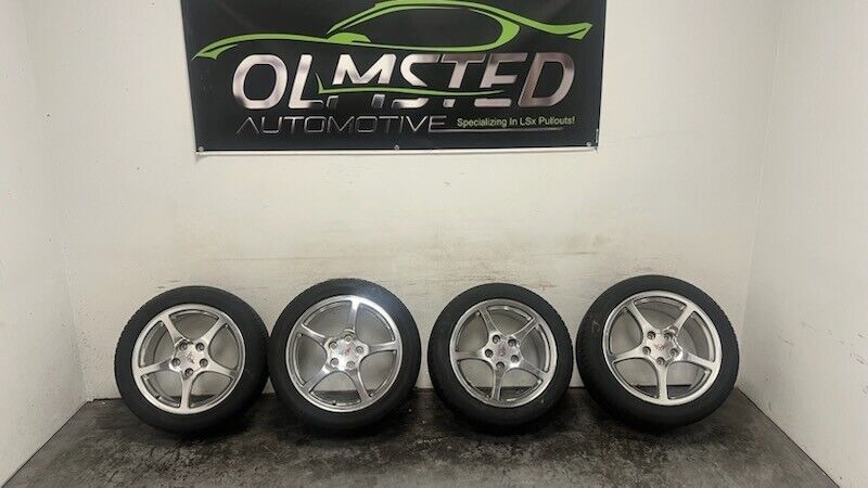 00 04 C5 Corvette Factory 17'' 18'' Polishe Wheels 9593799 GM 18x9.5 17x8.5