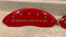 Load image into Gallery viewer, 1997 2004 Chevrolet C5 Corvette Front Rear MGP Brake Caliper Covers Red Set 4
