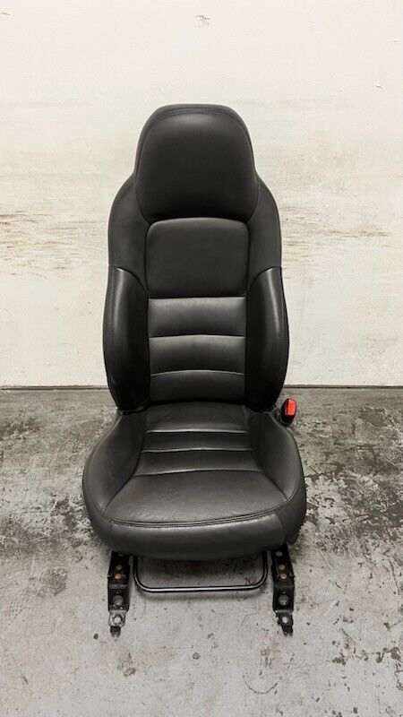 05 13 Corvette C6 Passenger Leather Seat Black GM OEM Manual Non Heated Tracks