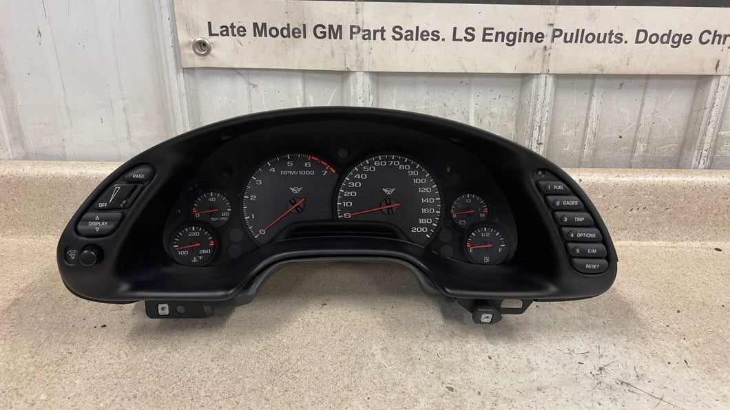 99 02 Corvette C5 Instrument Gauge Cluster Speedometer 100K 10408309 GM OEM