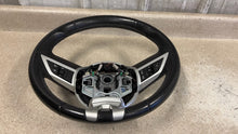 Load image into Gallery viewer, 10 11 Chevrolet Camaro SS Leather Steering Wheel GM Black Stone Stitching 43K
