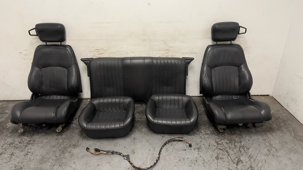98 02 Pontiac Firebird Trans AM WS6 Front Rear Set Seats Leather Black OEM GM
