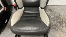 Load image into Gallery viewer, 06 12 Corvette Z06 Leather Black Gray Front Driver Passenger Seats Heated Pair
