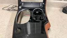 Load image into Gallery viewer, 05 13 C6 Corvette Custom Leather Center Console Lid Radio Trim Boot Black Brown
