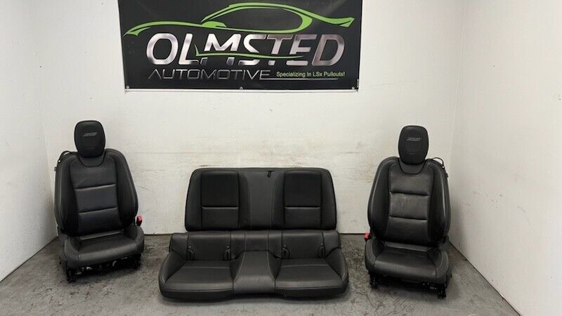 10 15 Chevrolet Camaro SS Front Rear Power Heated Leather Seats GM OEM 53K Set