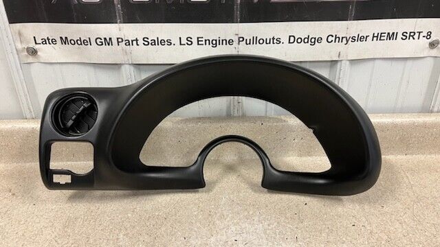 98 02 Pontiac Firebird Trans AM Gauge Cluster Speedometer Trim Panel Black Bezel