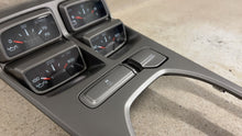 Load image into Gallery viewer, 10 15 Camaro SS Center Console Top Trim Gauges Switches Controls GM 39K Auto
