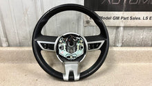 Load image into Gallery viewer, 10 11 Camaro SS Leather Steering Wheel Manual Trans GM Black W/ Orange Stitching
