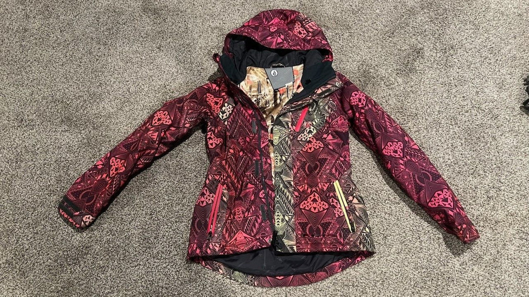 Volcom Women's Size XS Snowboard Let it Storm Coat Jacket Full Zip Up Hooded