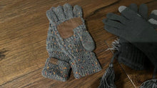 Load image into Gallery viewer, CC Beanie Warm Chunky Soft Cable Knit Stretch Pom Pom Ball Pink Green Gloves

