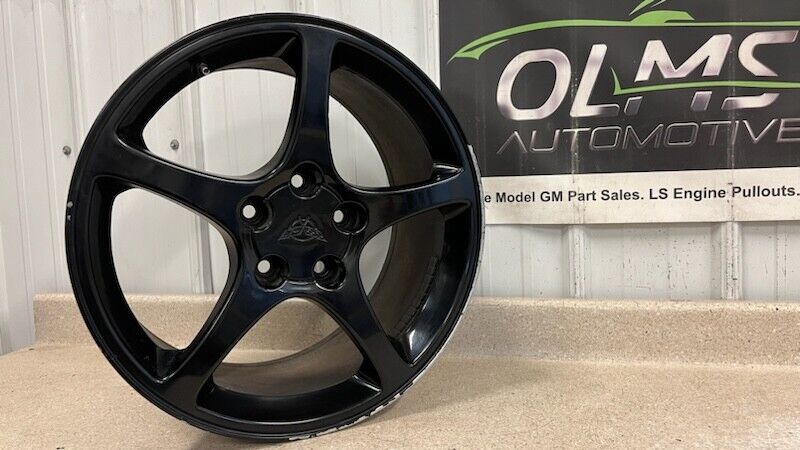 00 04 Chevrolet Corvette C5 Rear Speedline 18x9.5 Wheel Rim GM 9594182 Black 18'