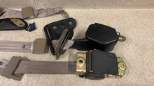 Load image into Gallery viewer, 93 02 Firebird Camaro Driver Passenger Front Rear Seat Belt Set Tan OEM GM 51K
