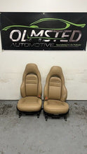 Load image into Gallery viewer, 97 04 Chevrolet Corvette C5 Seats Tan Leather Driver Passenger GM Power
