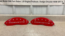 Load image into Gallery viewer, 97 04 Corvette C5 MGP Front Brake Caliper Covers Engraved Right Left 13007F Red
