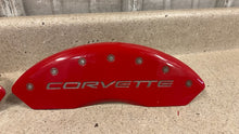 Load image into Gallery viewer, 1997 2004 Chevrolet C5 Corvette Front Rear MGP Brake Caliper Covers Red Set 4
