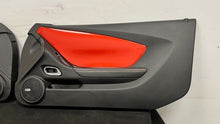 Load image into Gallery viewer, 10 15 Camaro SS Interior Passenger Driver Right Left Door Panel Pair Orange OEM
