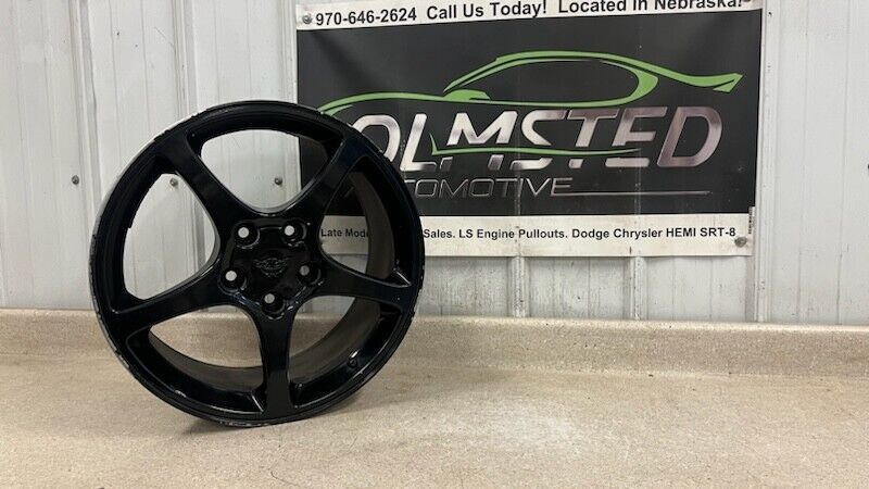 00 04 Chevrolet Corvette C5 Rear Speedline 18x9.5 Wheel Rim GM 9594182 Black 18'