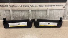 Load image into Gallery viewer, 10 15 Camaro SS Driver Passenger Side Sun Visors Left Right Visor Black Pair 35K
