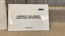Load image into Gallery viewer, 2005 Pontiac GTO Owners Manual Booklet Guide Information Case Warranty
