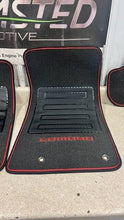 Load image into Gallery viewer, 11 14 Chevrolet Camaro SS Front Rear Left Right Floor Mats GM Black Red Cloth
