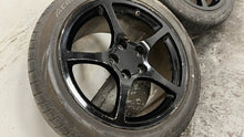 Load image into Gallery viewer, 00 02 C5 Corvette Factory 17&#39;&#39; 18&#39;&#39; Black Wheels Tires 9593799 GM 18x9.5 17x8.5
