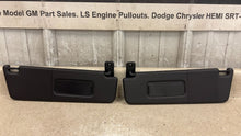 Load image into Gallery viewer, 10 15 Camaro SS Driver Passenger Side Sun Visors Left Right Visor Black Pair 26K
