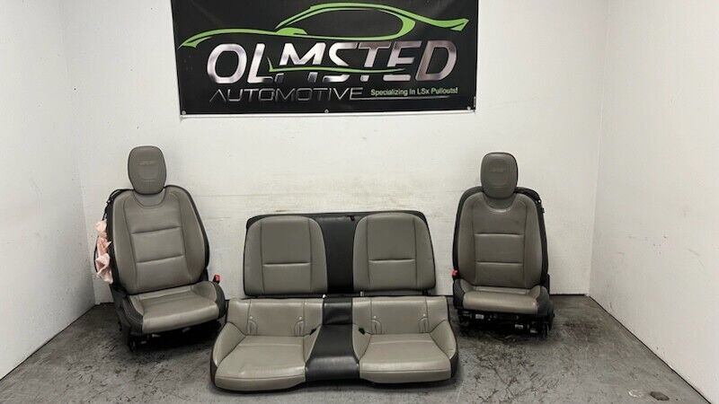10 15 Chevrolet Camaro SS Front Rear Power Heated Leather Seats GM OEM Set Gray