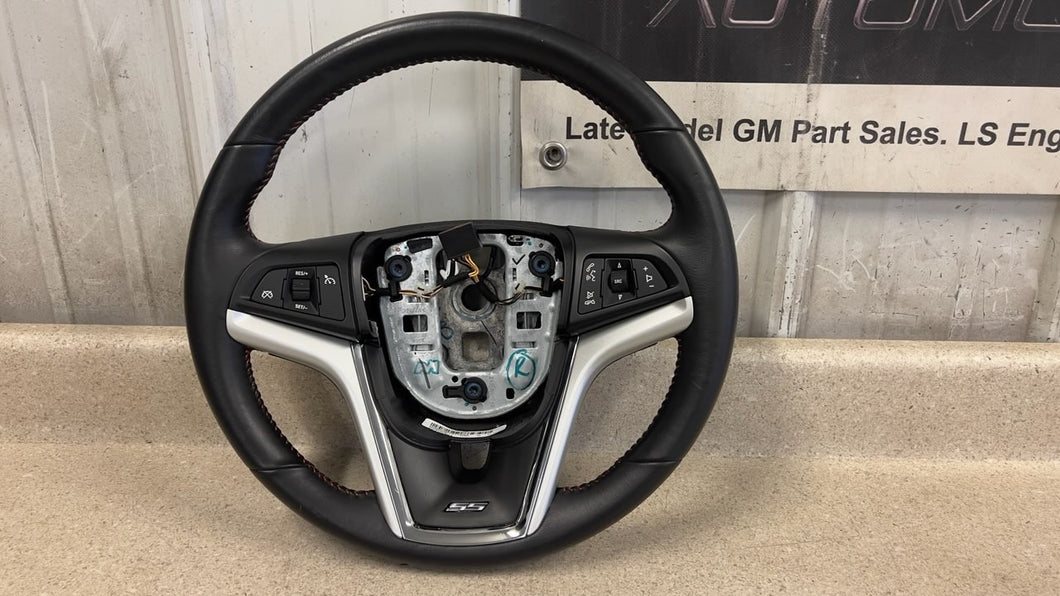 12 15 Camaro SS Leather Wheel GM 22790901 Steering Factory Manual Orange Stitch