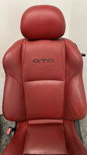 Load image into Gallery viewer, 04 05 06 Pontiac GTO Complete Set Front Rear Power Black Red Leather Seats OEM
