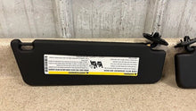 Load image into Gallery viewer, 10 15 Camaro SS Driver Passenger Side Sun Visors Left Right Visor Black Pair
