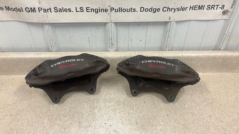 2010 2015 Camaro SS Front Driver Passenger Brembo Brake Calipers Pair OEM 46K