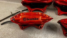 Load image into Gallery viewer, 10 15 Camaro SS Front Rear Driver Passenger Brembo Brake Calipers Set Orange 59K
