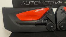 Load image into Gallery viewer, 10 15 Camaro SS Interior Right Left Door Panel Pair OEM Orange Panels 32K Miles
