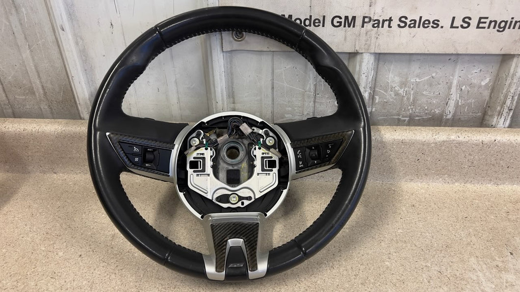 10 11 Chevrolet Camaro SS Leather Steering Wheel GM Black 92236319 63K OEM